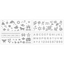 ステンシル型紙4種セット 工作 図工 美術 画材 絵 小学生 自由研究