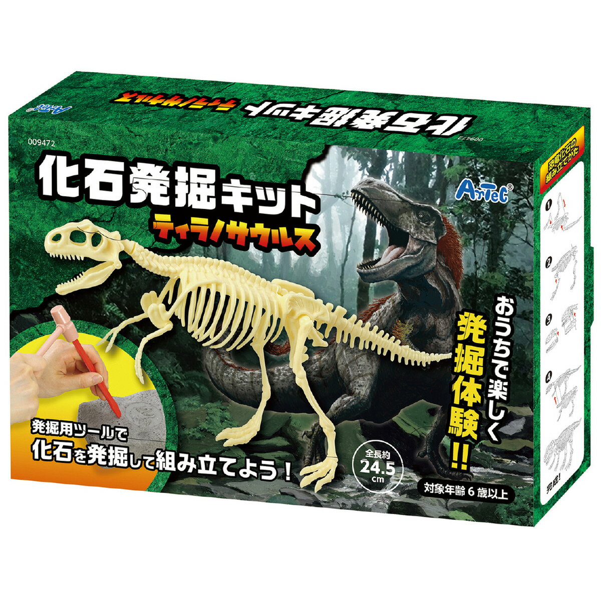 恐竜 化石発掘キット ティラノサウルス 男の子 小学生 おもちゃ 知育玩具 6歳 自由研究 体験 科学 工作キットのサムネイル