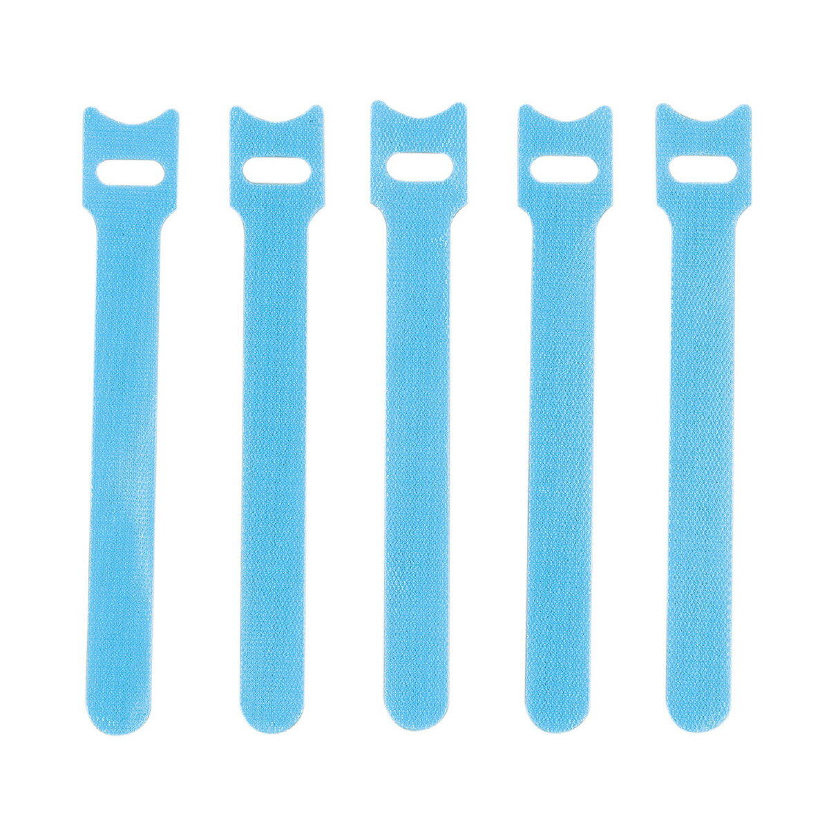 ケーブルバンド 5本入 水色 結束バンド 120mm 収納 コード まとめる 線 固定バンド ケーブルタイ