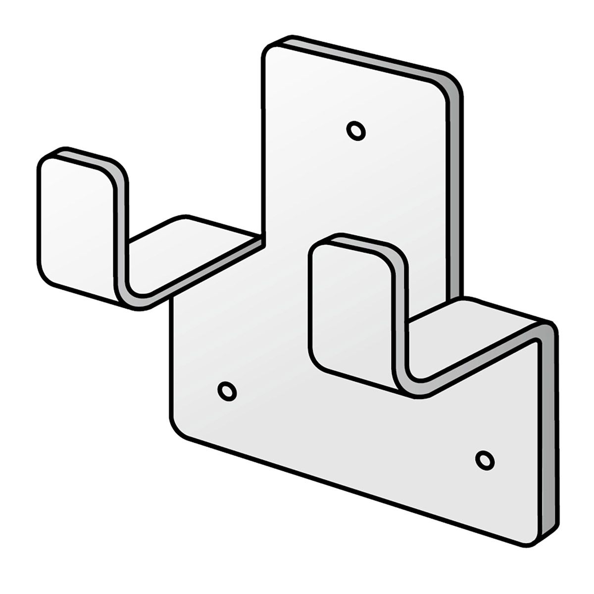 さすまた立て掛け用金具 大 防犯 防具 護身 非常時 さすまた用 金具 設置 収納 刺股