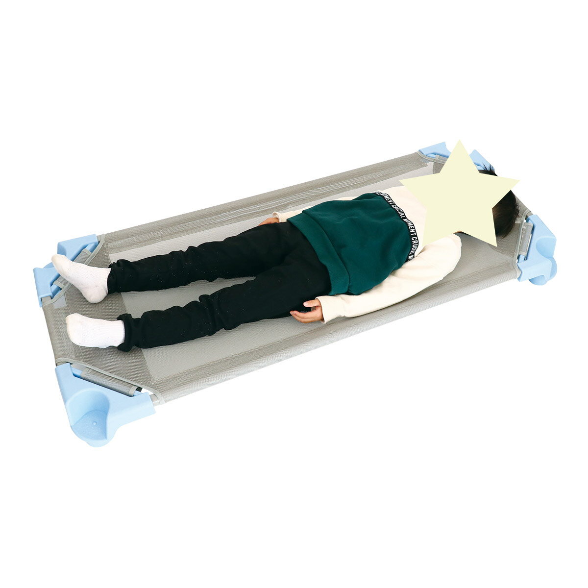 ベッド 子供用 非常用 防災 シングル 簡易 幼稚園 保育園 お昼寝 通気性 積み重ね コンパクト 収納 ステンレスベッド かるつよ 130