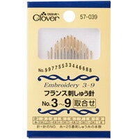 フランス刺しゅう針No.3 57003 クロバー 刺繍 針 縫い針 ししゅう 手芸 裁縫 ソーイング用品 洋裁 ハンドクラフト商品番号:CLV-1125針先が尖っているので、布通りがとてもスムーズです。各12本入 太さ0.99mm 長さ44.5mmフランス刺しゅう針No.5 57005 クロバー 刺繍 針 縫い針 ししゅう 手芸 裁縫 ソーイング用品 洋裁 ハンドクラフト商品番号:CLV-1126針先が尖っているので、布通りがとてもスムーズです。各12本入 太さ0.84mm 長さ41.3mmフランス刺しゅう針No.7 57007 クロバー 刺繍 針 縫い針 ししゅう 手芸 裁縫 ソーイング用品 洋裁 ハンドクラフト 商品番号:CLV-1127針先が尖っているので、布通りがとてもスムーズです。各12本入 太さ0.69mm 長さ38.1mmフランス刺しゅう針No.8 57008 クロバー 刺繍 針 縫い針 ししゅう 手芸 裁縫 ソーイング用品 洋裁 ハンドクラフト 商品番号:CLV-1128針先が尖っているので、布通りがとてもスムーズです。各12本入 太さ0.61mm 長さ36.5mmフランス刺しゅう針No.9 57009 クロバー 刺繍 針 縫い針 ししゅう 手芸 裁縫 ソーイング用品 洋裁 ハンドクラフト 商品番号:CLV-1129針先が尖っているので、布通りがとてもスムーズです。各12本入 太さ0.53mm 長さ34.9mmフランス刺しゅう針No.3～6 57036 クロバー 刺繍 針 縫い針 ししゅう 手芸 裁縫 ソーイング用品 洋裁 ハンドクラフト商品番号:CLV-1132針先が尖っているので、布通りがとてもスムーズです。ノーマルポイント 各12本入フランス刺しゅう針No.7～10 57070 クロバー 刺繍 針 縫い針 ししゅう 手芸 裁縫 ソーイング用品 洋裁 ハンドクラフト 商品番号:CLV-1134針先が尖っているので、布通りがとてもスムーズです。ノーマルポイント 各12本入4901316570392　ls@CLV-1133フランス刺しゅう針No.3～9 57039 クロバー 刺繍 針 縫い針 ししゅう 手芸 裁縫 ソーイング用品 洋裁 ハンドクラフト 57039針先が尖っているので、布通りがとてもスムーズです。ノーマルポイント 各14本入針先が尖っているので、布通りがとてもスムーズです。ノーマルポイント。(針先が鋭く、刺しゅう、パッチワークやキルトなどに適しています。&nbsp;問い合わせ品番：57039フランス刺しゅう針No.3～9 57039 クロバー 刺繍 針 縫い針 ししゅう 手芸 裁縫 ソーイング用品 洋裁 ハンドクラフト スペック商品サイズ・内容ノーマルポイント 各14本入(No.3 太さ0.99mm 長さ44.5mm 2本/No.4 太さ0.91mm 長さ42.9mm 2本/No.5 太さ0.84mm 長さ41.3mm 2本/No.6 太さ0.76mm 長さ39.7mm 2本/No.7 太さ0.69mm 長さ38.1mm 2本/No.8 太さ0.61mm 長さ36.5mm 2本/No.9 太さ0.53mm 長さ34.9mm 2本)素材鋼 クロバー ※仕様及び外観は改善のため、予告なく変更することがあります。【●こども館】