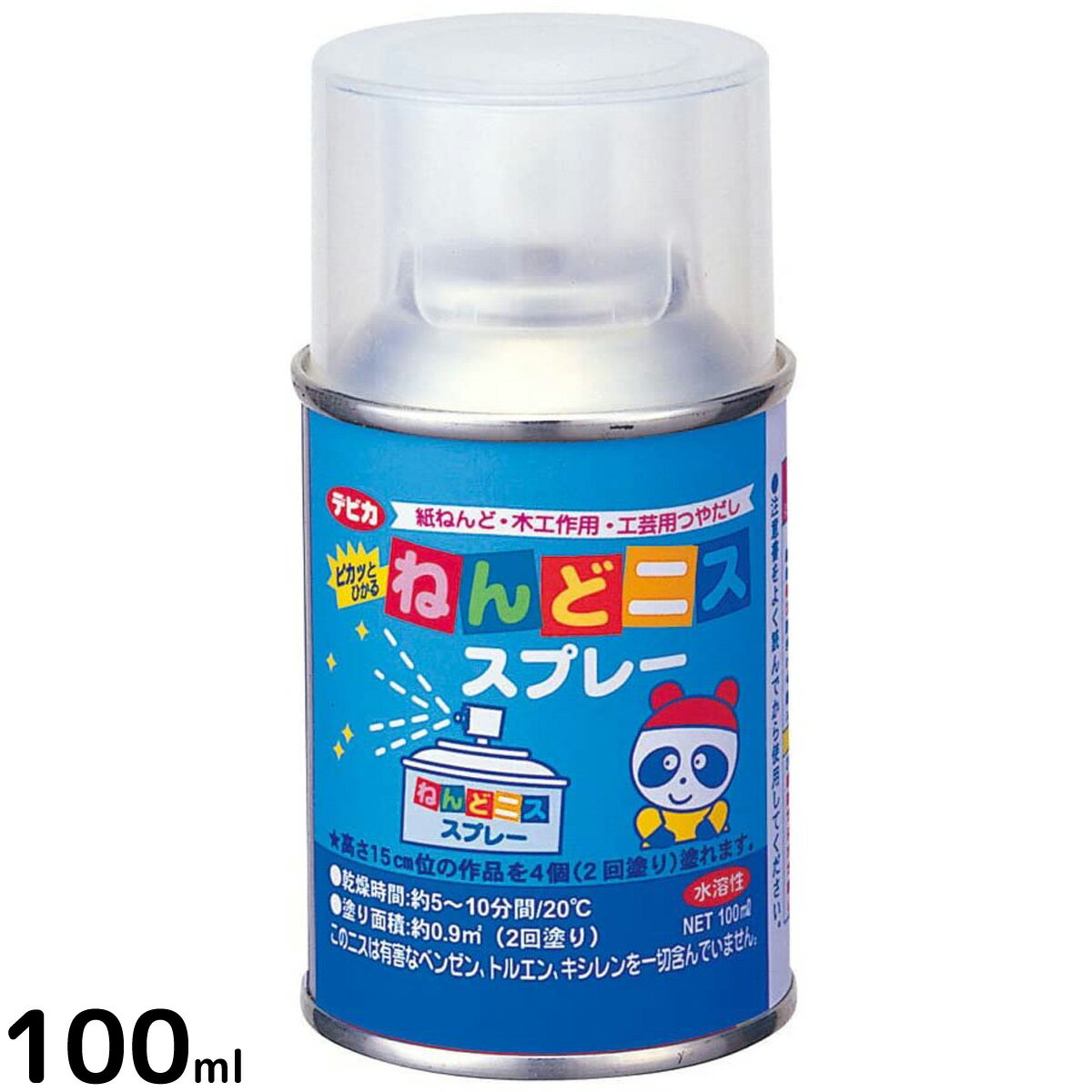 ニス 紙粘土 スプレー ねんど ニススプレー 100ml 粘土 工作 作品 つやだし 紙 木 工芸 自由研究 デビカのサムネイル