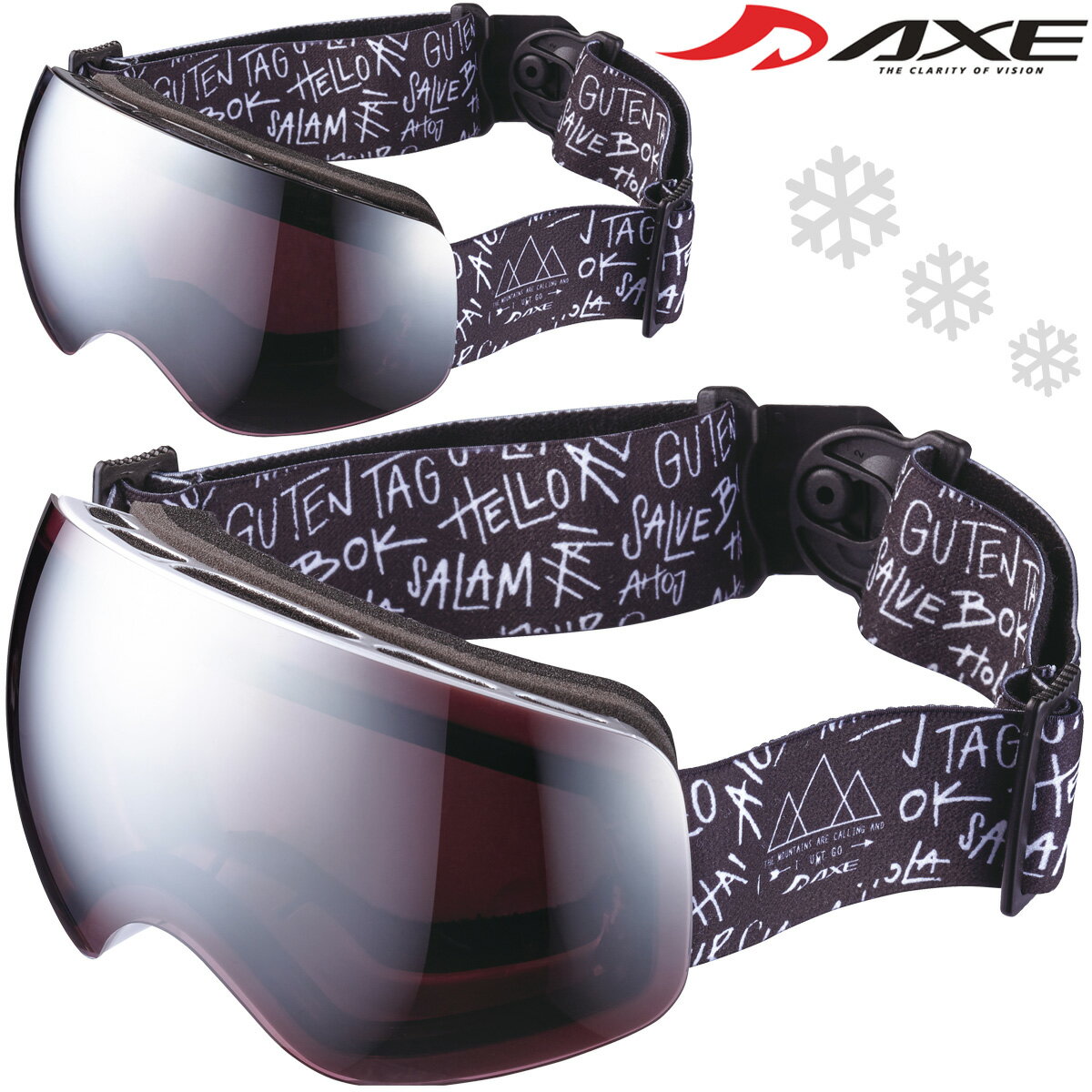 ゴーグル 眼鏡対応 ダブルレンズ 曇り止め スキー スノーボード 子供用 AX280-WMD スノーゴーグル アックス AXE 