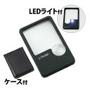 ルーペ ライト付き 2倍 携帯 コンパクト 拡大 文字 検査 検品 観察 プレゼント LEDライトルーペ おしゃれ 老眼 ポケット アウトレット