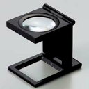 虫眼鏡 リネンテスター 7550 6倍 30mm ブラック ミリ インチの白メモリ 測量,検査用ルーペ 日本製 池田レンズ