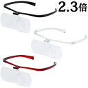 双眼メガネルーペ メガネタイプ 2.3倍 HF-60F メガネ型ルーペ 跳ね上げ メガネの上から クリアルーペ 手芸 拡大鏡 読書 模型 まつげエクステ 池田レ...