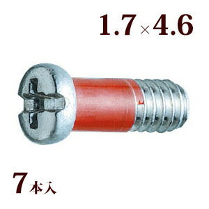 ネジ プラスマイナスRedネジW平頭 1.7×4.6 メガネ 眼鏡 めがね 交換 修理 部品 パーツ 丁番