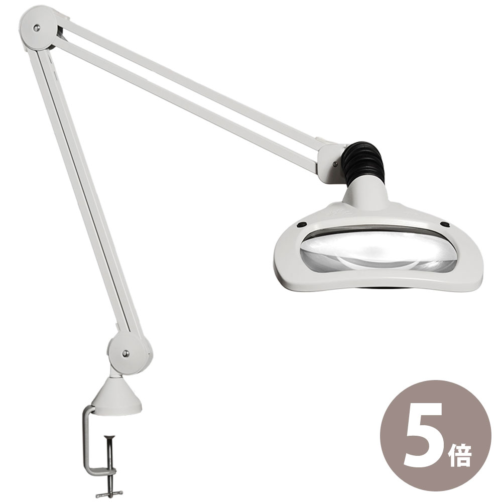 LED照明拡大鏡 LUXO WAVE LED 5倍 フリーアーム式 明るさ調節機能付 WAVE LED ×5 オーツカ光学 ルーペ 拡大鏡 ライト付き 虫眼鏡 ...