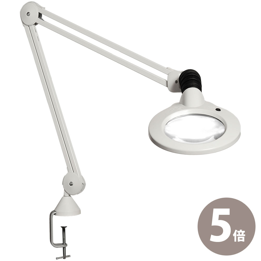 LED照明拡大鏡 LUXO KFM LED 5倍 フリーアーム式 明るさ調節機能付 KFM LED ×5 オーツカ光学 ルーペ 拡大鏡 ライト付き 虫眼鏡 虫め...