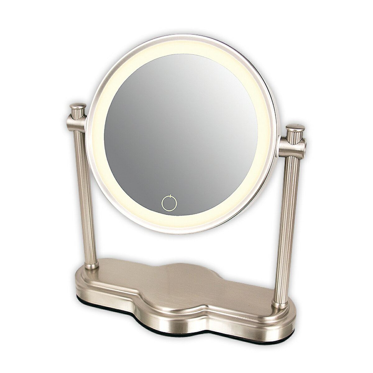 鏡 ミラー 卓上 LED ライト付 拡大鏡 メイクミラー 照明付 化粧 おしゃれ インテリア ダウンライト 真実の鏡 Luxe 鏡クラシック型 EC014LXAC-5X