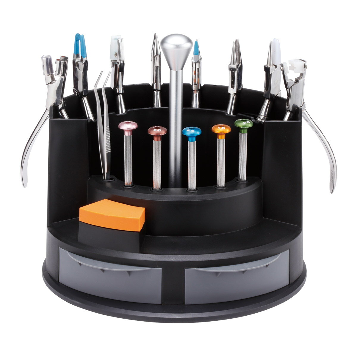 工具 メガネ 眼鏡 フレーム 加工 修理 調整 ツールスタンドB【円型】