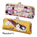 マンハッタナーズ メガネケース 眼鏡ケース おしゃれ 大人 かわいい セミハード ネコ 猫グッズ 雑貨 Manhattaner's がま口 MAN-40/MAN...