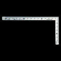曲尺小型五寸法師ステン15×7.5cm表裏同目 12103 かねじゃく さしがね 定規 ステンレス シンワ測定