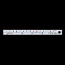 直尺 シルバー 15cm併用目盛 W左基点 cm表示 赤数字入 13202 ステンレス ステン スケール 定規 シンワ測定