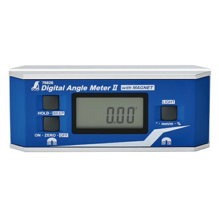 デジタルアングルメーター II 防塵防水 マグネット付 レベル 水平器 傾斜 角度 シンワ測定