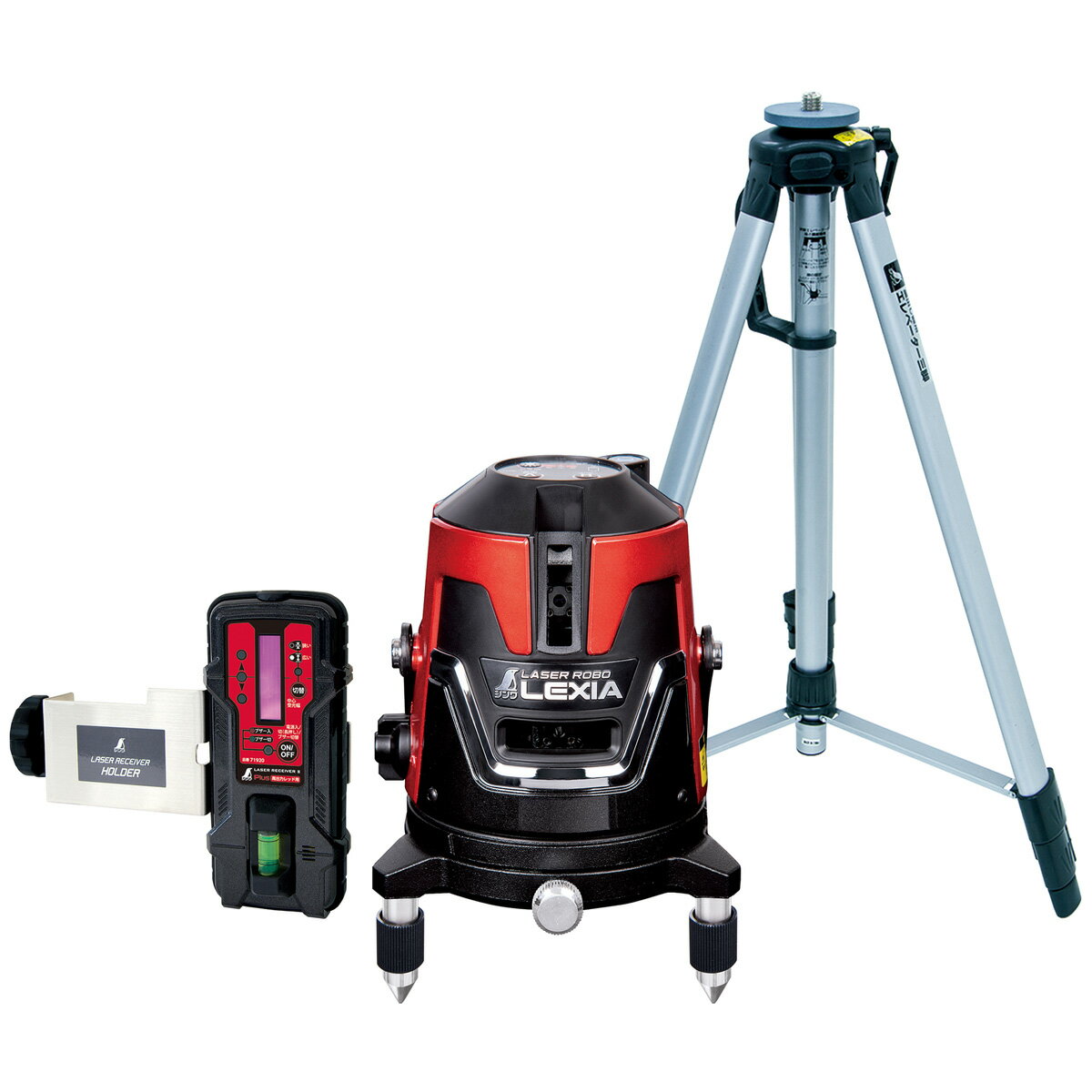 レーザー墨出し器 レッド 受光器・三脚セット レーザーロボ LEXIA41 70944 防塵 防水 レクシア シンワ測定