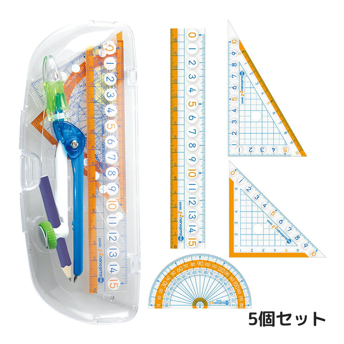 三角定規 ナノピタ キッズ 10cm 10個セット 文房具 シンプル 子供 小学生 学校 すべりどめ商品番号:SON-0506子供が使うことを考えたキッズタイプのナノピタ定規。ナノピタだから、すべらない。商品サイズ:幅94×高さ179×奥行2mm定規 ナノピタ キッズ 定規セット 5個セット 文房具 シンプル 子供 小学生 学校 すべりどめ 商品番号:SON-0508子供が使うことを考えたキッズタイプのナノピタ定規。ナノピタだから、すべらない。商品サイズ:幅83×高さ243×奥行11mm定規 直線定規 18cm 20個セット さし 測る 測定 文房具 事務用品 おしゃれ商品番号:SON-0526大人が使いたくなるシックなデザイン。両端ゼロスタートの新設設計。商品サイズ:幅39×高さ197×奥行3mm4970116039194　ls@SON-0509 ナノピタ,定規,文房具,キッズ,シンプル,学校,子供,小学生,定規セット,5個セット,透明定規定規 ナノピタ キッズ 定規セット くるんパス入 5個セット 文房具 シンプル 子供 小学生 学校 SK-7886子供が使うことを考えたキッズタイプのナノピタ定規。ナノピタだから、すべらない。商品サイズ:幅95×高さ243×奥行23mm子供が使うことを考えたキッズタイプのナノピタ定規。ナノピタだから、すべらない。ナノピタ独自のすべり止め加工ですべらない。大きな文字で、文字が見やすい。教科書の内容に合わせて設計、学校の授業にぴったり。名前シールが付属&nbsp;定規 ナノピタ キッズ 定規セット くるんパス入 5個セット 文房具 シンプル 子供 小学生 学校 スペックサイズケース/78×194×22mmパッケージ/243×95×23mm材質定規=PMMAケース=PSくるんパス=ダイキャスト(カラー塗装)重量130g ソニック ※仕様及び外観は改善のため、予告なく変更することがあります。●入学準備【●こども館】ソニック sonic