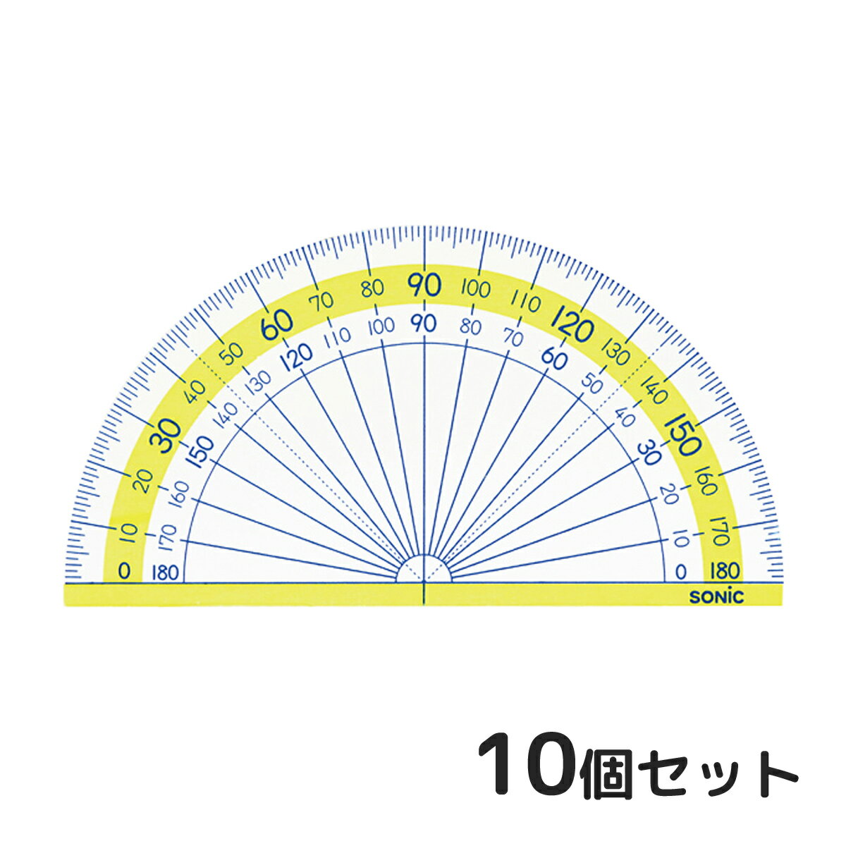 三角定規 楽しく学習 10cm 10個セット 文房具 シンプル 子供 小学生 学校商品番号:SON-0531授業で役立つ機能がいっぱい。色分け効果で使いやすい。商品サイズ:幅94×高さ179×奥行4mm定規 楽しく学習 直線定規 18cm 10個セット 文房具 シンプル 子供 小学生 学校商品番号:SON-0533授業で役立つ機能がいっぱい。色分け効果で使いやすい。商品サイズ:幅42×高さ233×奥行2mm定規 楽しく学習 直線定規 30cm 10個セット 文房具 シンプル 子供 小学生 学校商品番号:SON-0534授業で役立つ機能がいっぱい。色分け効果で使いやすい。商品サイズ:幅47×高さ358×奥行2mm定規 楽しく学習 定規セット 5個セット 文房具 シンプル 子供 小学生 学校商品番号:SON-0535授業で役立つ機能がいっぱい。色分け効果で使いやすい。商品サイズ:幅70×高さ194×奥行11mm定規 楽しく学習 定規セット くるんパス入 青 5個セット 文房具 シンプル 子供 小学生 学校商品番号:SON-0536超円が描きやすい革新的コンパス「くるんパス」をセット。授業で役立つ機能がいっぱい。商品サイズ:幅95×高さ240×奥行23mm4970116034878　ls@SON-0532分度器 楽しく学習 分度器 9cm 10個セット 文房具 事務用品 シンプル 小学生 学校 子供SN-799授業で役立つ機能がいっぱい。色分け効果で使いやすい。商品サイズ:幅54×高さ145×奥行2mm授業で役立つ機能がいっぱい色分け効果で使いやすい角度が見やすい色分け数字中心が合わせやすいカラー基準線入り名前シール付&nbsp;分度器 楽しく学習 分度器 9cm 10個セット 文房具 事務用品 シンプル 小学生 学校 子供スペック材質本体=PMMA商品サイズ幅54×高さ145×奥行2mm重量7g ソニック ※仕様及び外観は改善のため、予告なく変更することがあります。●入学準備【●こども館】ソニック sonic