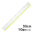 定規 楽しく学習 直線定規 30cm 10個セット 文房具 シンプル 子供 小学生 学校