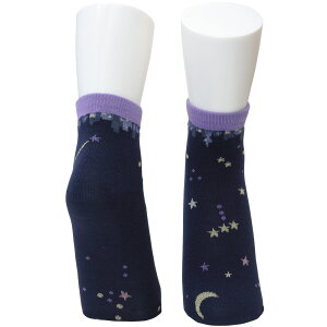 ライフスタイル 宙ソックス 23cm~25cm オリオン座 おうし座 うさぎ座 星座 月 靴下 くつ下 ソックス くつした レディース くるぶし プレゼント 日本製 VIXEN ビクセン