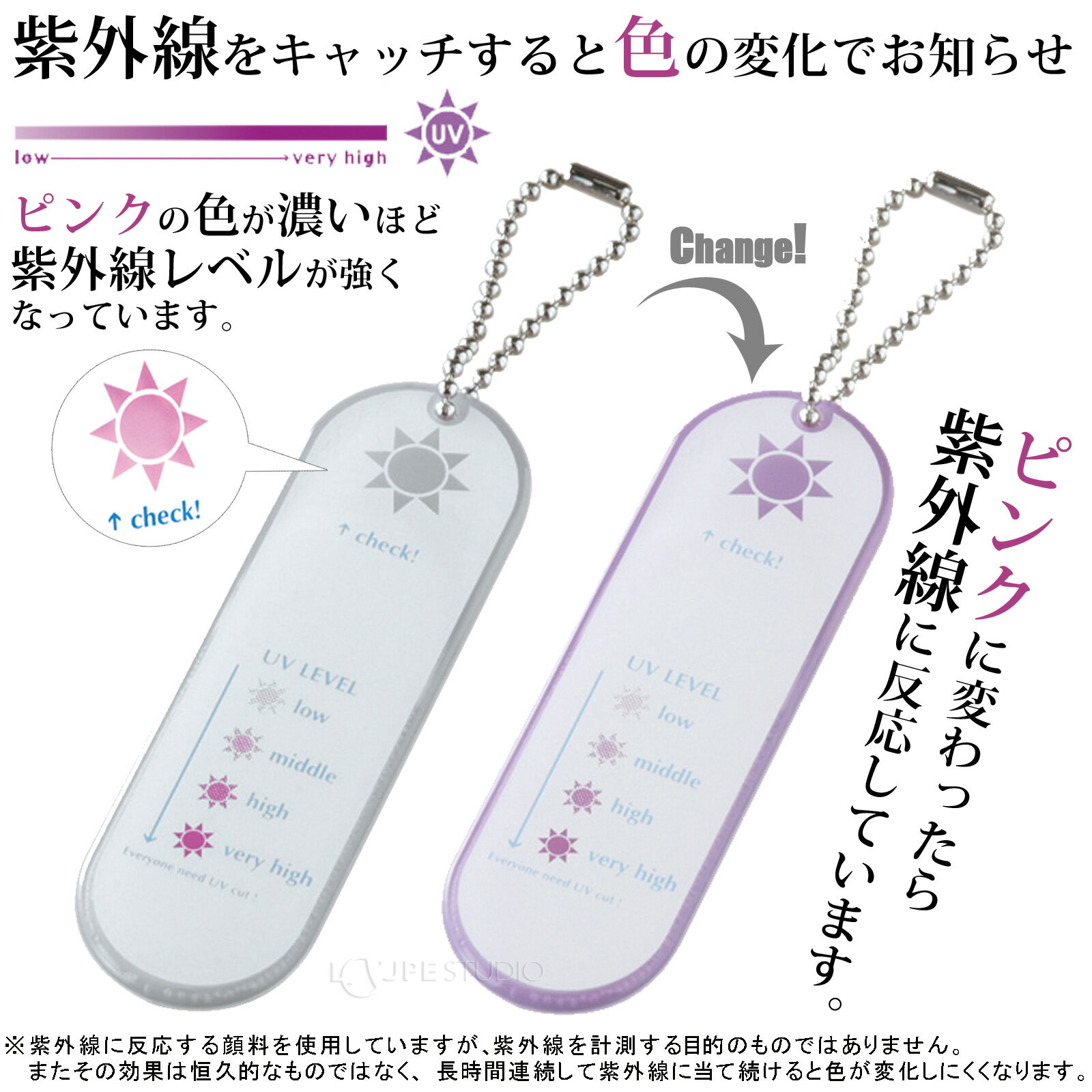 UV レベル チェッカー ミラー リップタイプ UV チェックミラー 紫外線対策グッズ ...