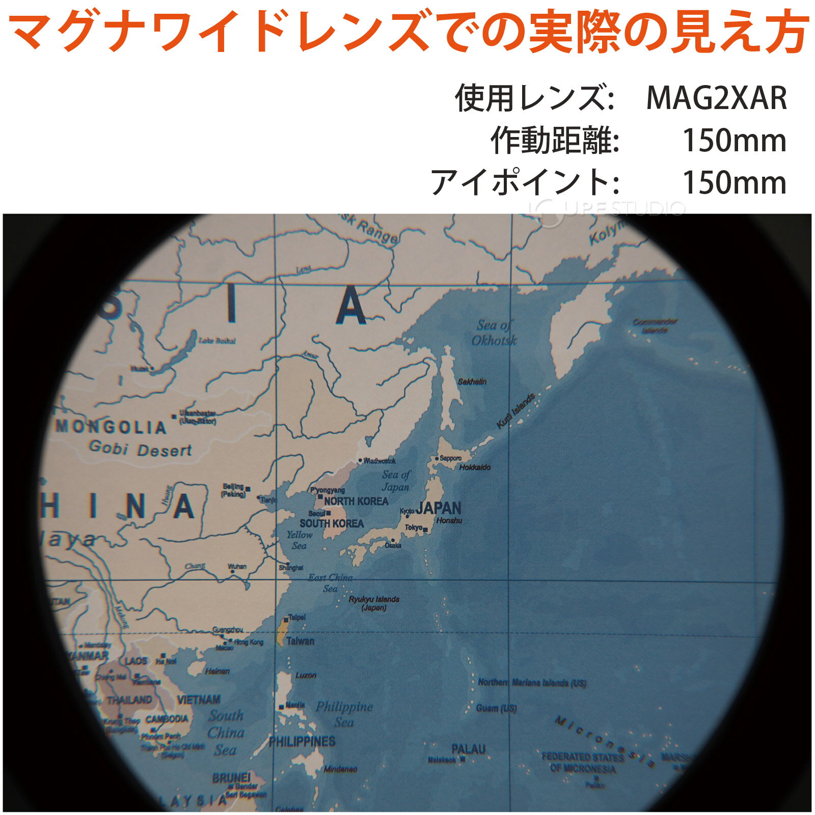 LED照明拡大鏡マグナワイドレンズ 2X AR 2倍 交換レンズ 単品 虫眼鏡 拡大鏡 精密作業 スペアレンズ スタンドルーペ