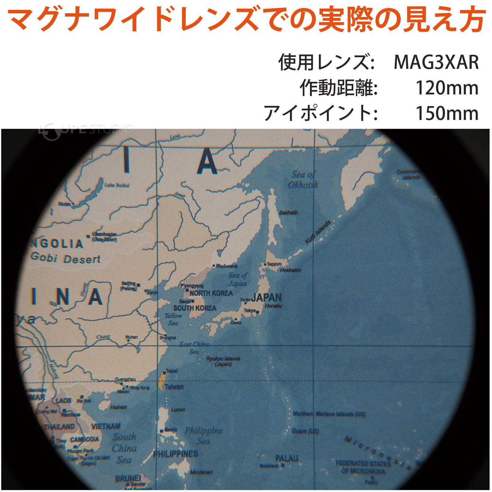 LED照明拡大鏡マグナワイドレンズ 3X AR 3倍 交換レンズ 単品 虫眼鏡 拡大鏡 精密作業 スペアレンズ スタンドルーペ