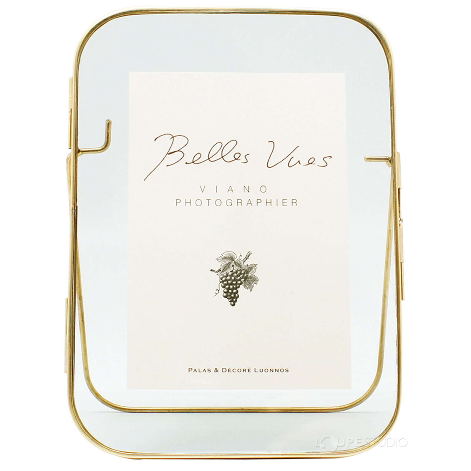 フォトフレーム ビアノ 真鍮アンドグラスフォトフレーム 角丸 写真立て おしゃれ かわいい ガラス 卓上 インテリア 雑貨 オブジェ スクエア 四角 プレゼント