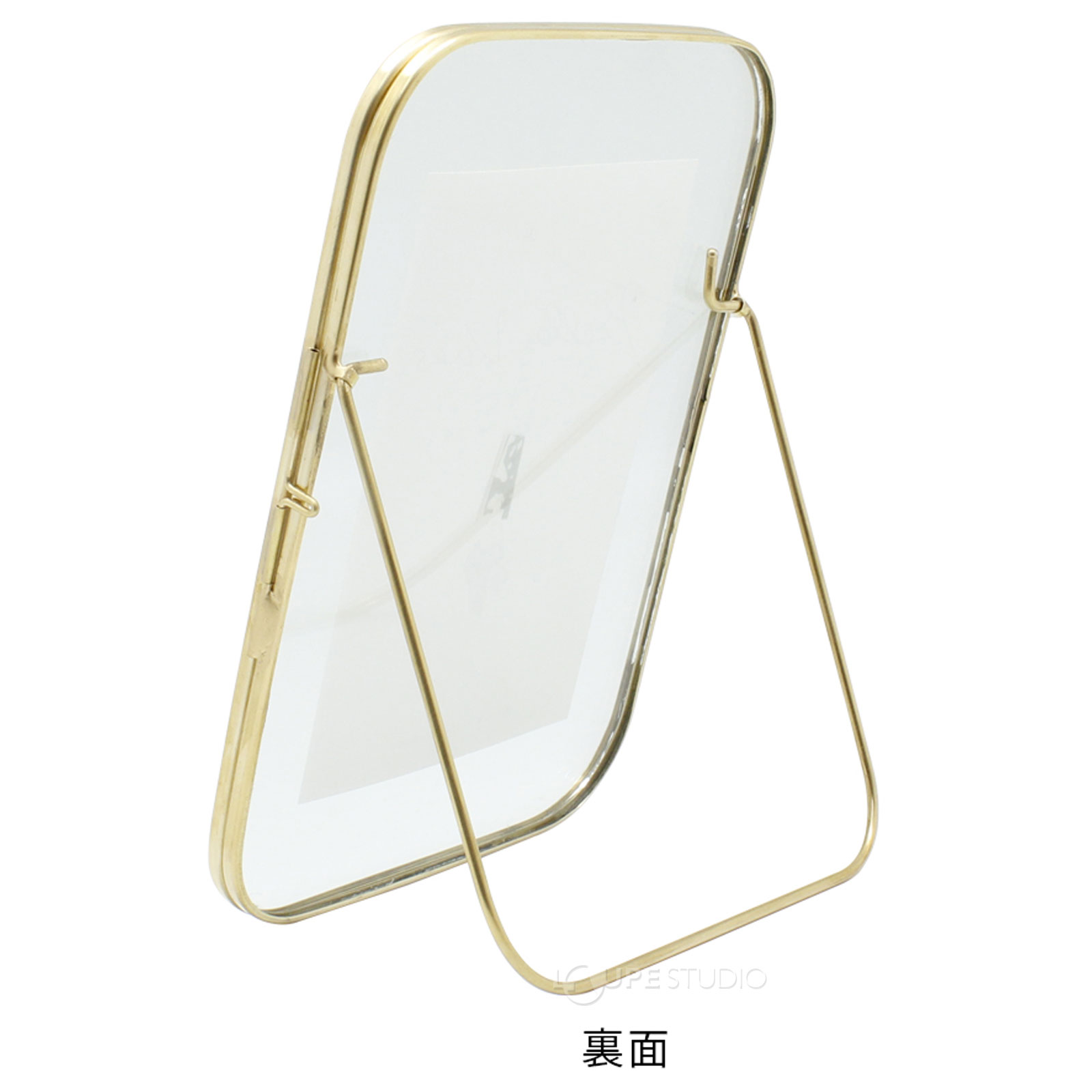 フォトフレーム ビアノ 真鍮アンドグラスフォトフレーム 角丸 写真立て おしゃれ かわいい ガラス 卓上 インテリア 雑貨 オブジェ スクエア 四角 プレゼント [2]