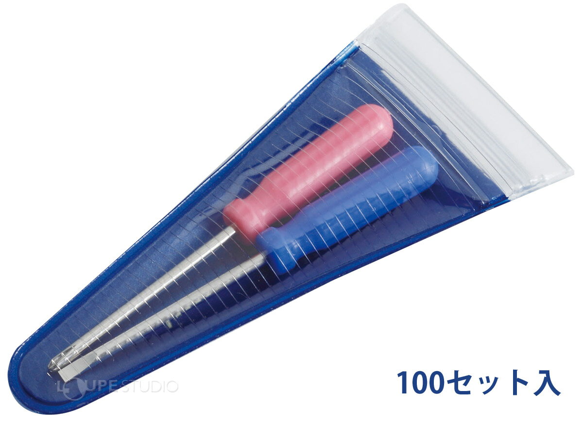 ドライバー 2本セット 100セット ミニ プラス マイナス 工具 手作業工具 DIY メガネ 持ち運び コンパクト