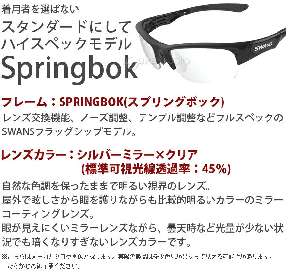 ポイント10倍 サングラス ミラーレンズ シルバーミラー クリア 透明 スポーツ メンズ レディース Springbok F Spb フレーム L Spb 0712 Cl Sl おすすめ 人気 Swans スワンズ Www Nobelafrik Com