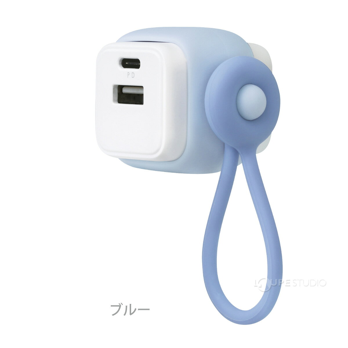 USB充電器 タイプC タイプA スマホ タブレット PC コンパクト おしゃれ 持ち運び 充電 仕事 勉強 USB-A&C ケーブルリング付 スマートIC ユートリムエル ソニック sonic loupe-studio-11341544 ルーペスタジオ サンプル画像3