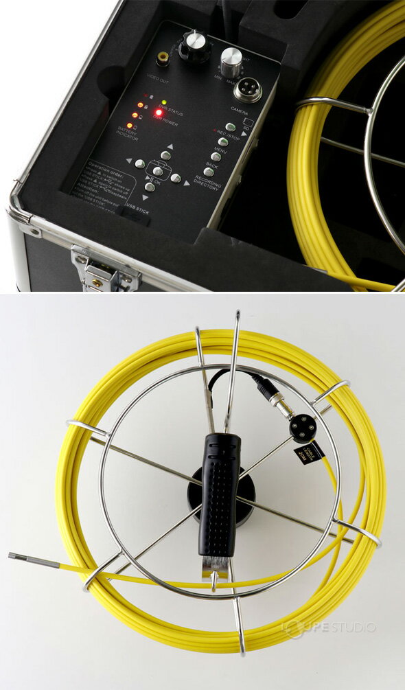 管内検査用カメラ Φ6mm 30m 工業用 配管内部 作業 点検 ケーブルカメラ 3R-FXS07-30M6 おすすめ 工業用 防塵