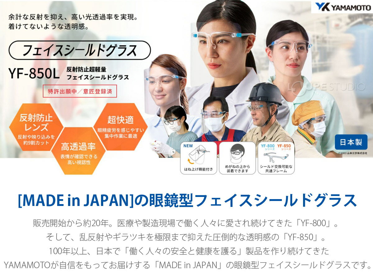 交換スペアレンズ スタンダードモデル YF-800S交換スペアレンズ くもり止め超軽量フェイスシールドグラス用 6枚セット
