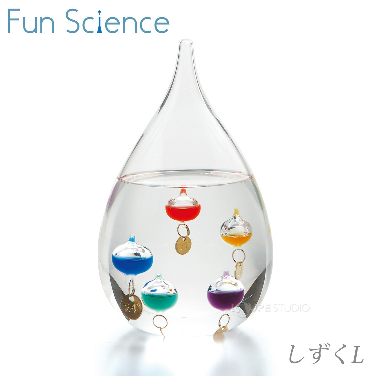 ガラスフロート温度計 しずくL 北欧 インテリア 癒し 雑貨 ギフト かわいい おしゃれ 置物 オブジェ アート プレゼント 誕生日 結婚祝い おうち時間 [2]