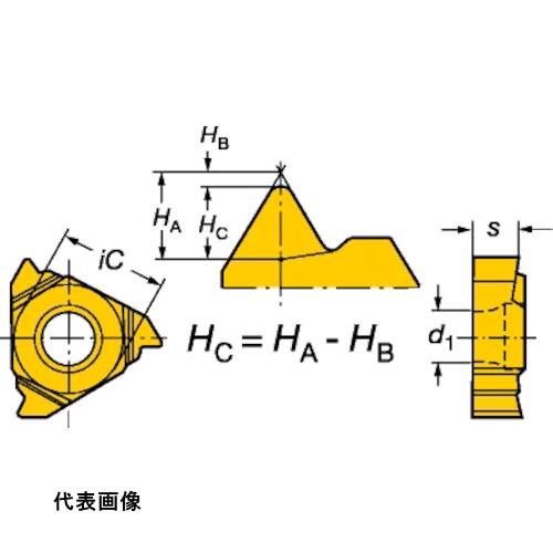 ターニングチップ SANDVIK T-Max U-ロック ねじ切りチップ(330) 1020 [R166.0L-11MM01-150 1020] 10個セット 送料無料