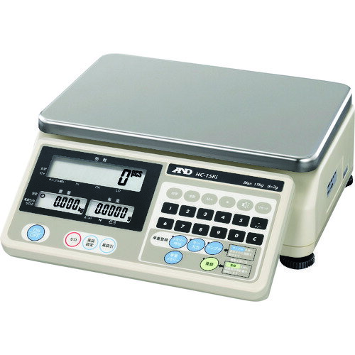 Plate Measures - 電子天びん カウンティング機能付 A&D カウンティングスケール ひょう量15kg [HC15KI] 販売単位：1 送料無料