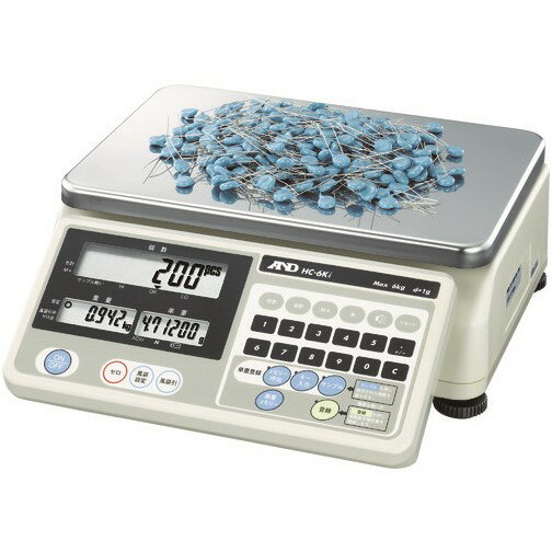 電子天びん カウンティング機能付 A&D 電子天びん カウンティングスケール 最小表示5.0g ひょう量30kg [HC30KI] 販売単位：1 送料無料