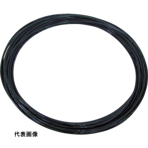 チヨダ ポリウレタンチューブ TPタッチチューブ 外径12×内径8mm/全長100m 黒 黒 [TP