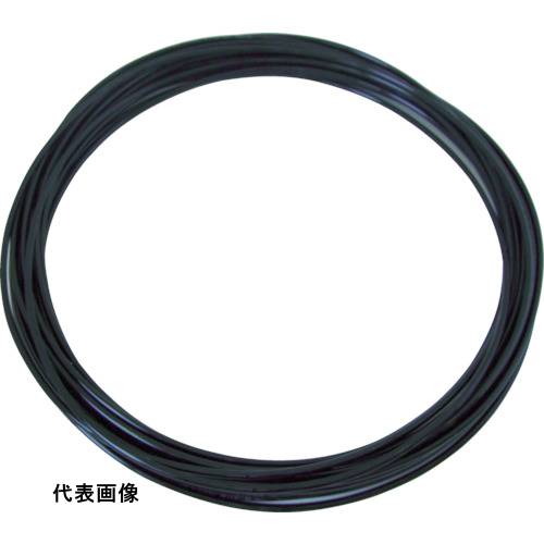 チヨダ ポリウレタンチューブ メガタッチチューブ 外径12mm/全長100m 黒 黒 [MTP-12