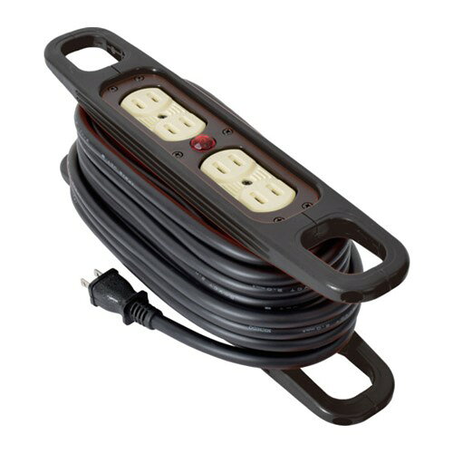 4937305011713｜164-5099 [HR104BO] 1台販売 商品画像については実際の製品と異なる場合がございます。あくまでも商品のスペックをご確認の上ご注文をお願いいたします。※この商品は受注発注の商品です。その為メーカーに在庫がない場合がございます。その場合は大変申し訳ございませんがキャンセルとさせて頂きます。予めご了承下さい。164-5099特長片手で扱う便利なリールで、手軽に巻き取り収納も便利です。ドラムよりコンパクトで、延長コードより便利です。延長コード感覚で持ち運びもらくらくです。電線種別はソフトンVCTです。仕様電線仕様長さ(m)：10電線仕様太さ(［［MM2］］)：2.0電線仕様芯数(C)：2コンセント仕様定格：2P・15A・125Vコンセント仕様形状：［［二相2］］コンセント仕様個数：4電線種：SVCT色：ブラック仕様2電源ランプ付限度電流：15A材質_仕上フレーム：ABS樹脂電線：ポリ塩化ビニル(PVC)質量1930.000G注意屋内型です。雨天の屋外では使用しないでください。巻いたまま使用すると焼損するおそれがあります。原産国日本JANコード4937305011713「ルーペスタジオ」では、拡大鏡(虫眼鏡/ルーペ)、双眼鏡、単眼鏡、望遠鏡などのレンズ製品を主に取り扱っております。工具製品は常には在庫しておらずお取りよせとなります。ご了承下さい。延長コード ハンドリールNICHIDO ハンドリール 100V 関連商品へ