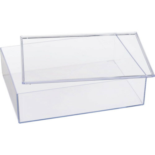 樹脂製 蝶プラ ポリスチレンケース デスコ BSー1 フタ付 [690670] 販売単位：1