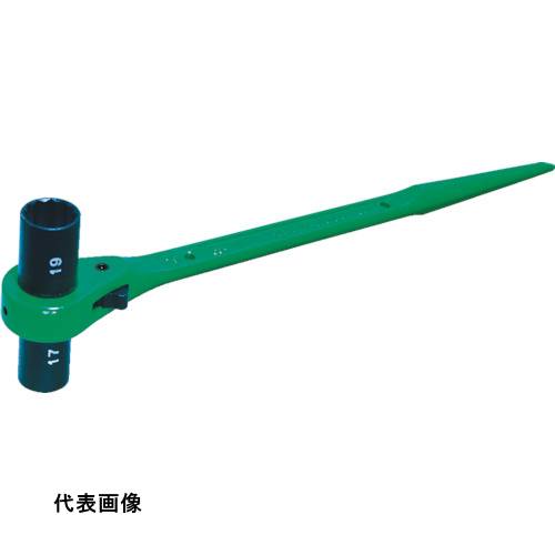 スーパー 両ロングソケット・両口ラチェットレンチ(爪式)六角対辺:19×21 全長:310mm [RN-1921WL] 販売単位：1 送料無料