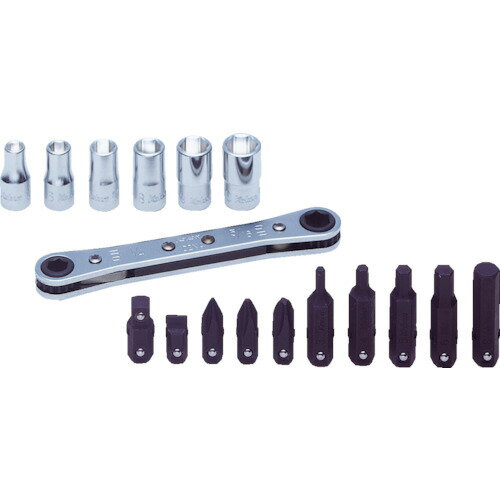 Ko-ken ラチェットスパナセット17ヶ組 [R810D] 販売単位：1 送料無料