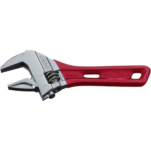 Monkey Wrench - レンチ おすすめ ナット ボルト 固定 工具 エビ ポケットモンキーレンチ レッド 118mm 修理 メンテナンス 点検 [UM24SR] 販売単位：1