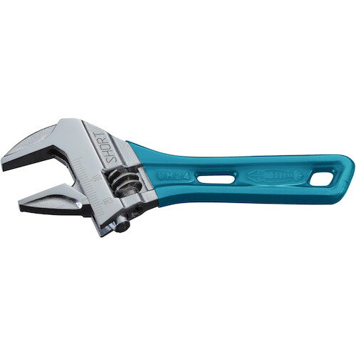 Monkey Wrench - レンチ おすすめ ナット ボルト 固定 工具 エビ ポケットモンキーレンチ ブルー 118mm 修理 メンテナンス 点検 [UM24SB] 販売単位：1