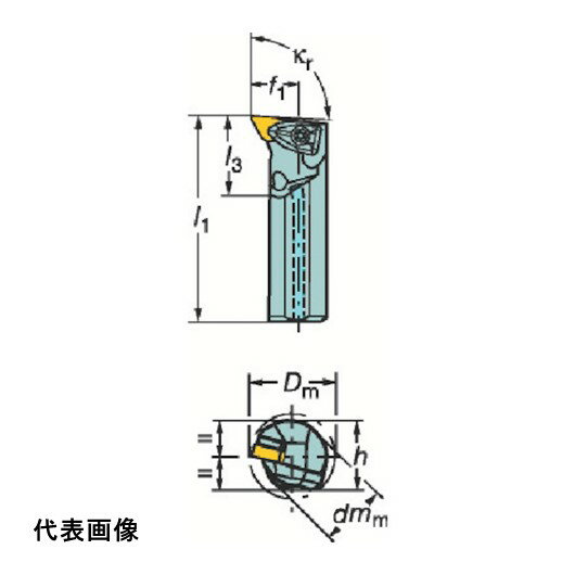 切削工具 工具 研磨 削る ターニングホルダー ダブルクランプホルダ サンドビック コロターンRC ネガチップ用ボーリングバイト(410) 旋盤加工 旋削加工 旋盤加工 [A25T-DDUNL 11] 販売単位：1 送料無料