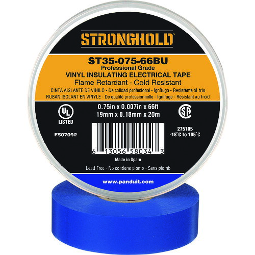 ストロングホールド StrongHoldビニールテープ 耐熱・耐寒・難燃 プロ仕様グレード...