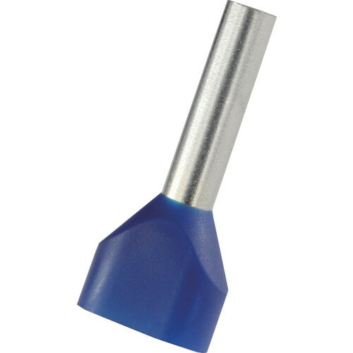 TRUSCO トラスコ中山 フェルール圧着端子 絶縁スリーブ付き ツインタイプ 2.5-13 100個入 [FTT2513-BL]..